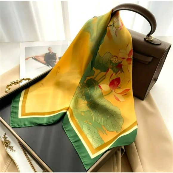 Classical Lotus Chinese Style Elegant Neck Scarf Accessories - NWT - Classical Lotus Chinese Style Elegant Neck Scarf (SKU 0066)
